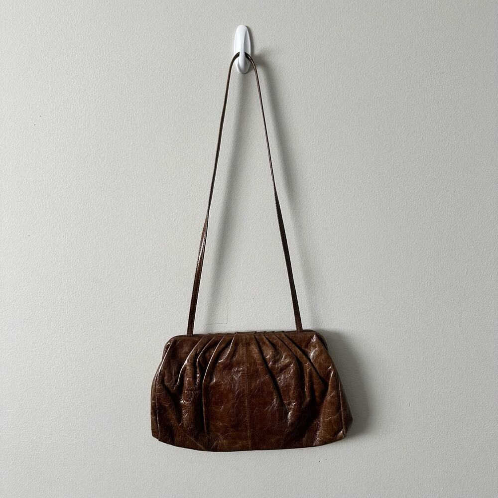 HOBO Genuine Leather Hinge Crossbody Clutch - Picture 2 of 4